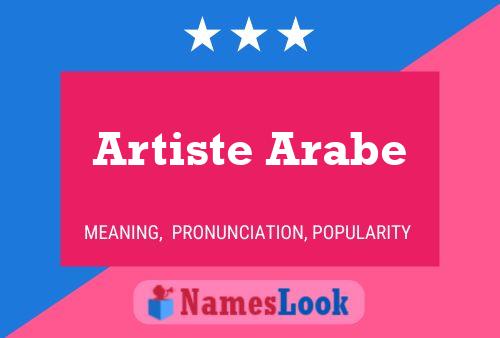 Poster del nome Artiste Arabe