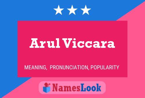 Poster del nome Arul Viccara