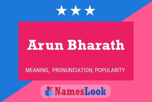 Poster del nome Arun Bharath