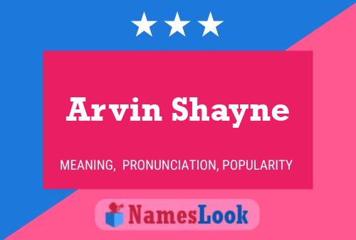 Poster del nome Arvin Shayne