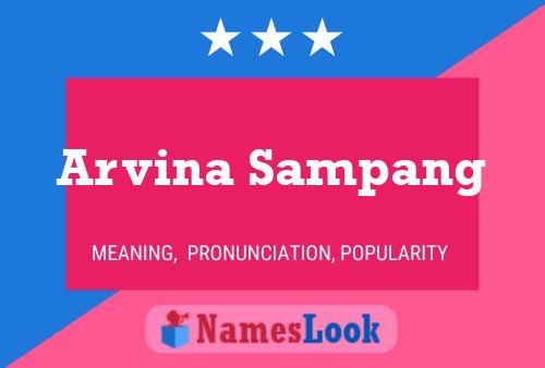 Poster del nome Arvina Sampang