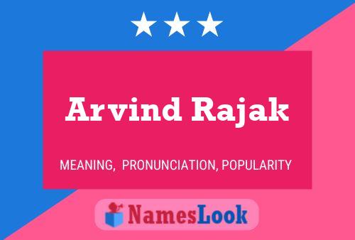 Poster del nome Arvind Rajak