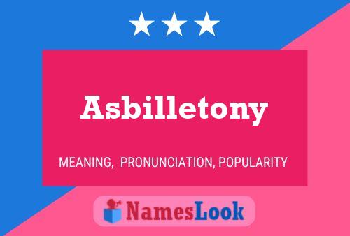 Poster del nome Asbilletony