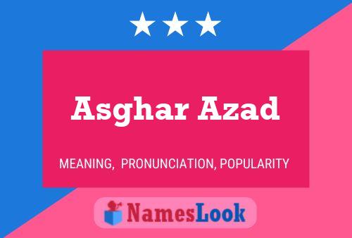 Poster del nome Asghar Azad