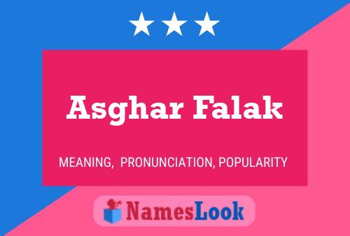 Poster del nome Asghar Falak