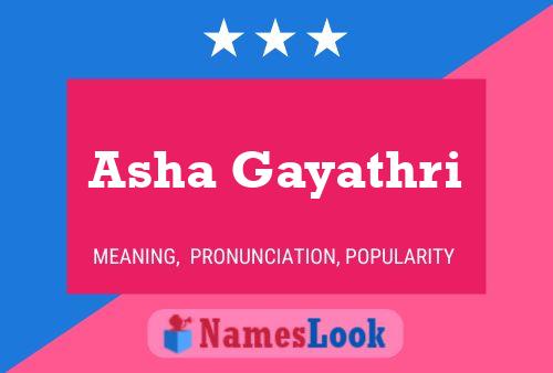 Poster del nome Asha Gayathri