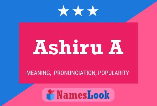 Poster del nome Ashiru A