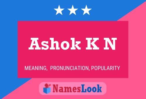 Poster del nome Ashok K N