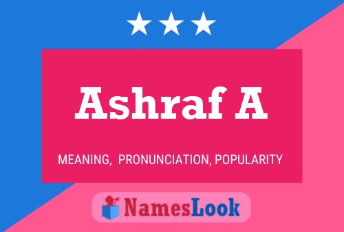 Poster del nome Ashraf A