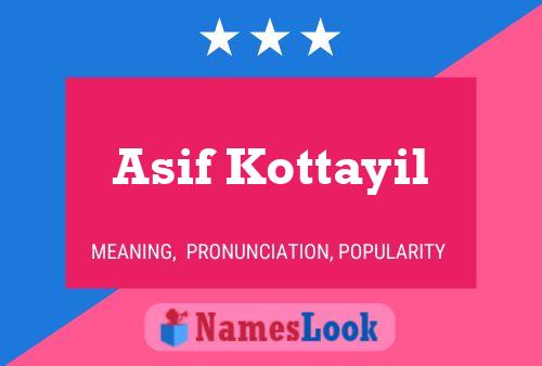 Poster del nome Asif Kottayil