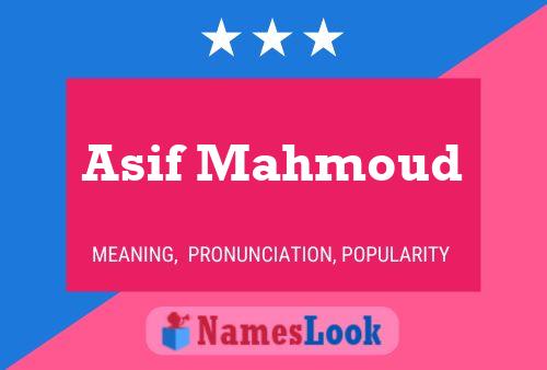 Poster del nome Asif Mahmoud