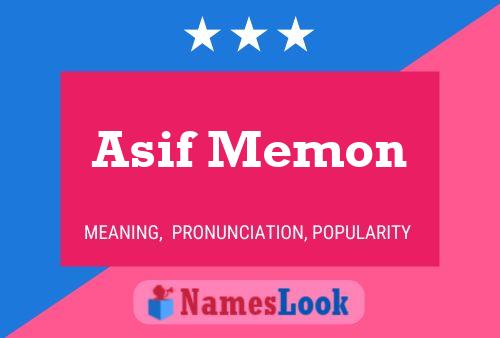 Poster del nome Asif Memon