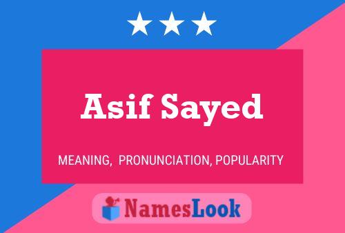 Poster del nome Asif Sayed