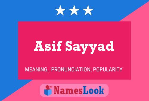 Poster del nome Asif Sayyad