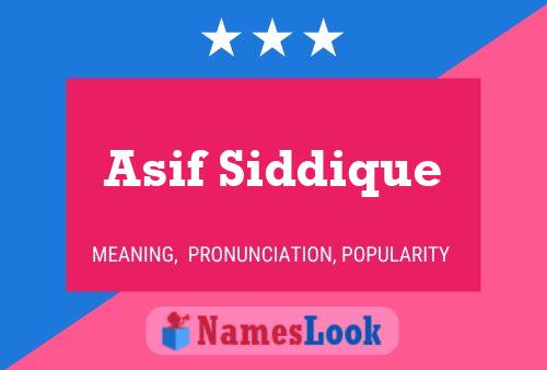 Poster del nome Asif Siddique