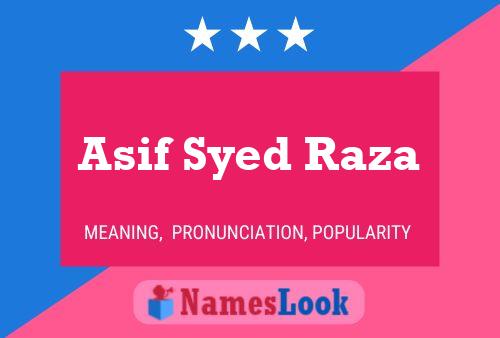 Poster del nome Asif Syed Raza