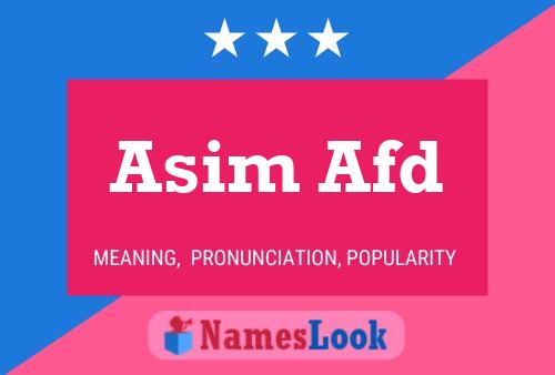 Poster del nome Asim Afd