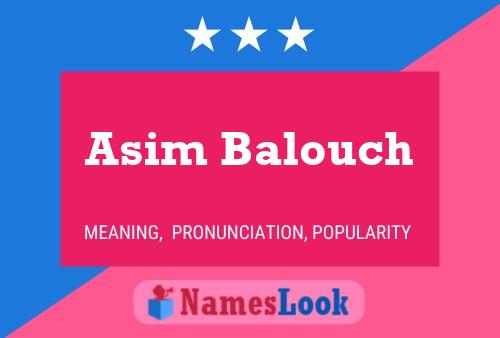 Poster del nome Asim Balouch