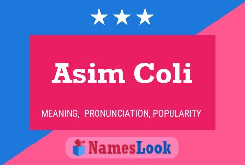 Poster del nome Asim Coli