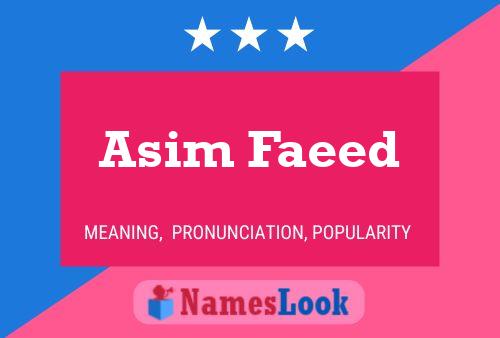 Poster del nome Asim Faeed