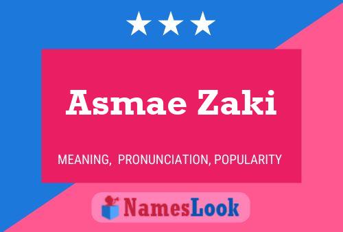 Poster del nome Asmae Zaki