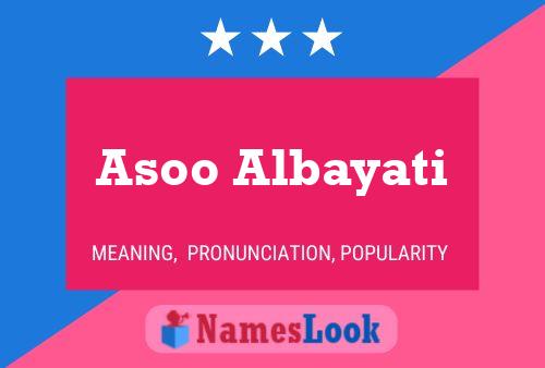 Poster del nome Asoo Albayati