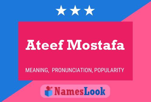 Poster del nome Ateef Mostafa