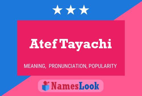 Poster del nome Atef Tayachi