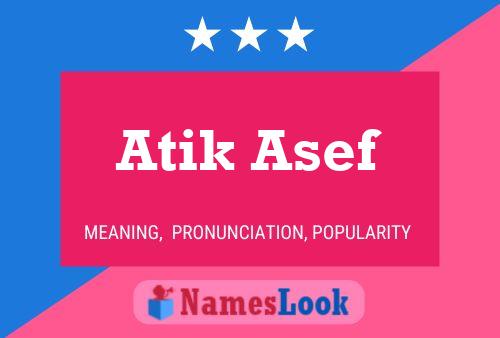 Poster del nome Atik Asef