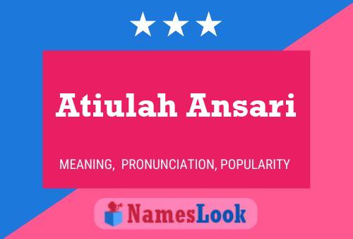 Poster del nome Atiulah Ansari