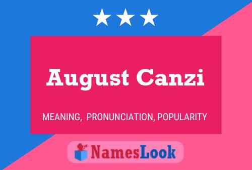 Poster del nome August Canzi