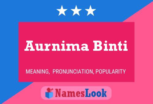 Poster del nome Aurnima Binti