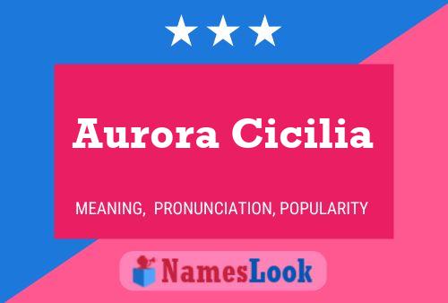 Poster del nome Aurora Cicilia