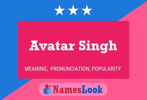 Poster del nome Avatar Singh