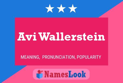 Poster del nome Avi Wallerstein