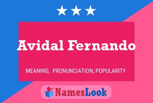 Poster del nome Avidal Fernando