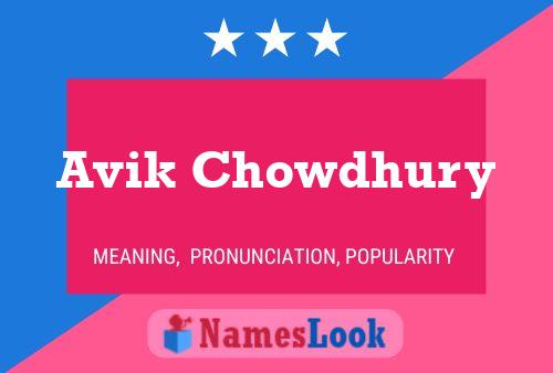 Poster del nome Avik Chowdhury