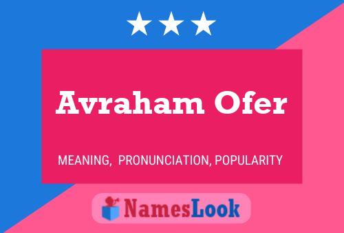 Poster del nome Avraham Ofer