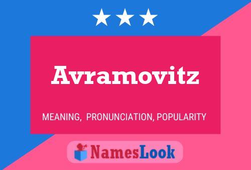 Poster del nome Avramovitz