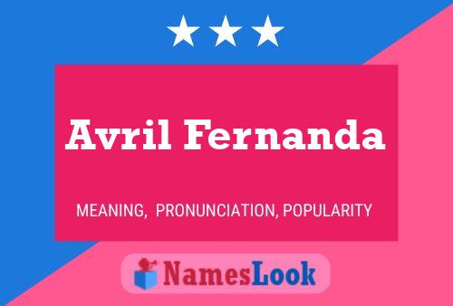 Poster del nome Avril Fernanda