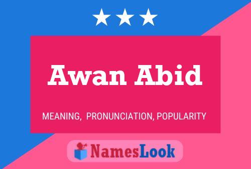 Poster del nome Awan Abid