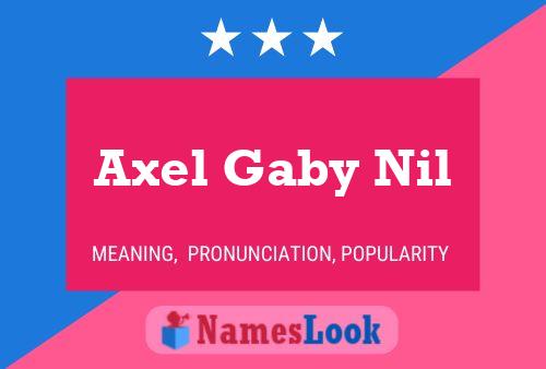 Poster del nome Axel Gaby Nil