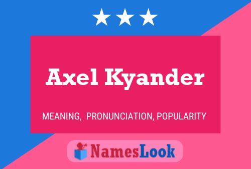 Poster del nome Axel Kyander