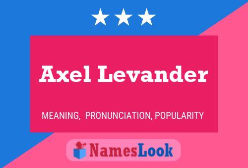 Poster del nome Axel Levander