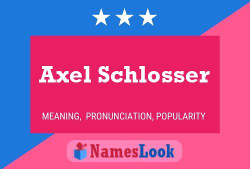 Poster del nome Axel Schlosser