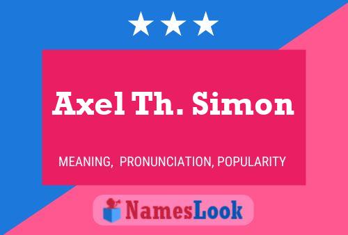 Poster del nome Axel Th. Simon