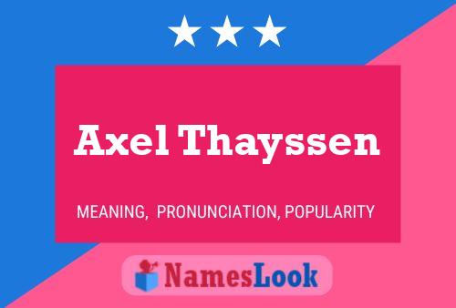 Poster del nome Axel Thayssen