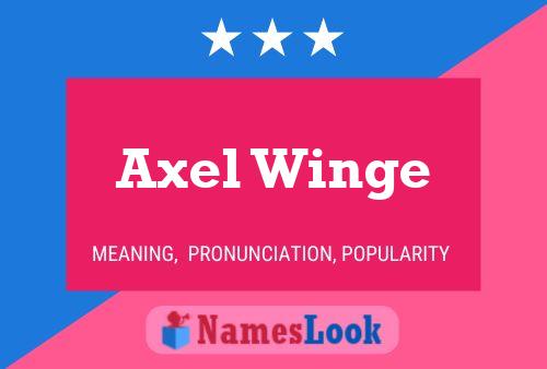 Poster del nome Axel Winge