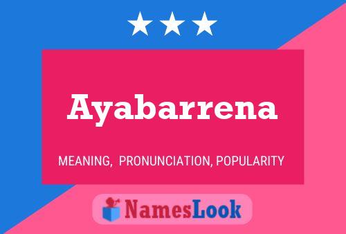 Poster del nome Ayabarrena