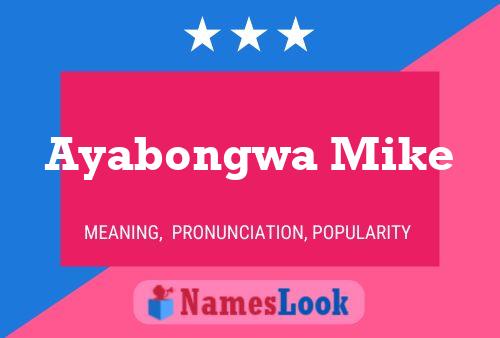 Poster del nome Ayabongwa Mike